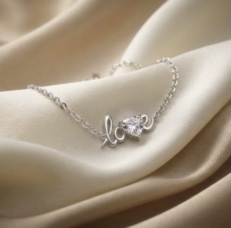 Silver Adjustable Love  Bracelet